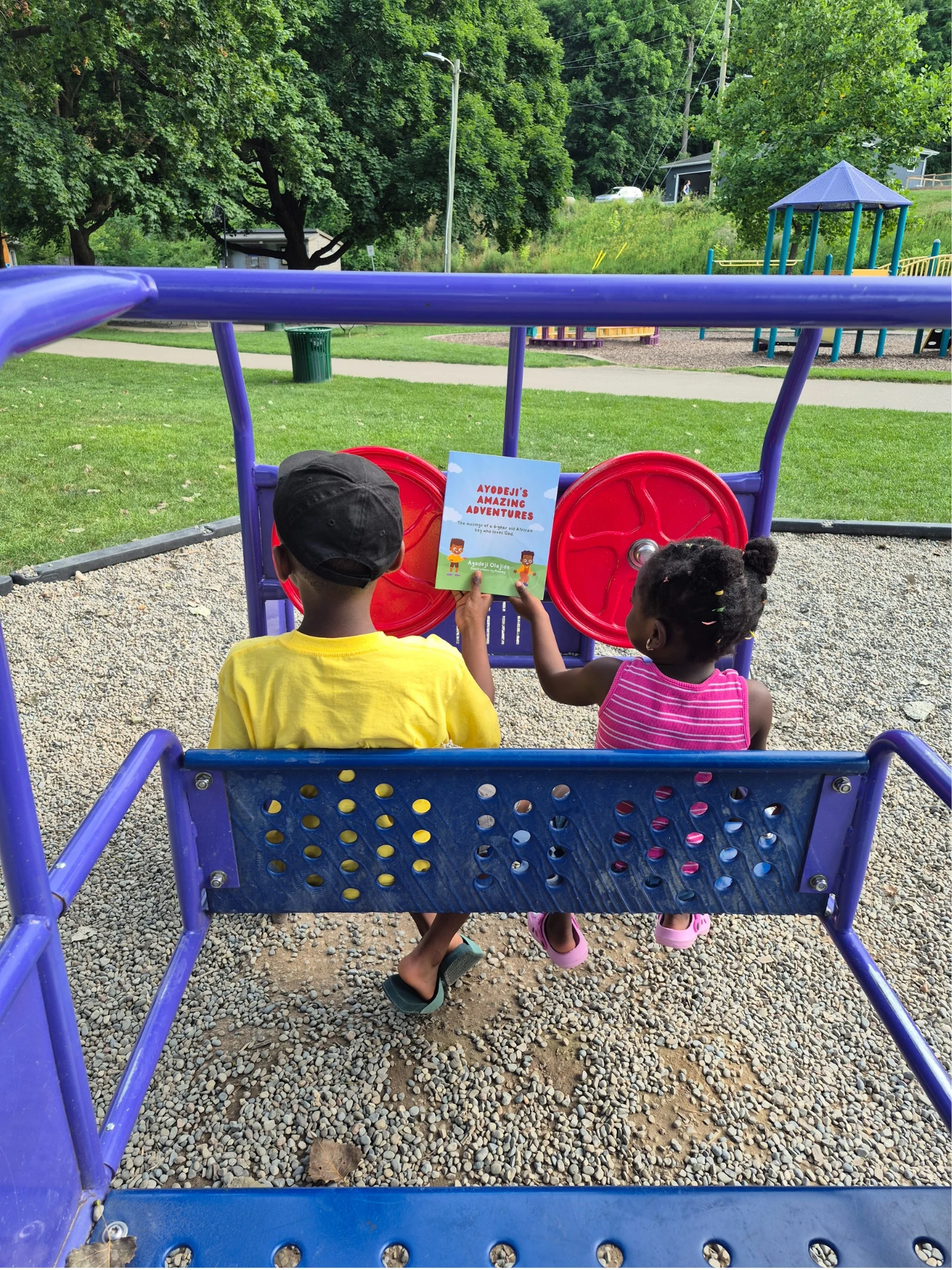 Young readers enjoying Ayodeji’s books