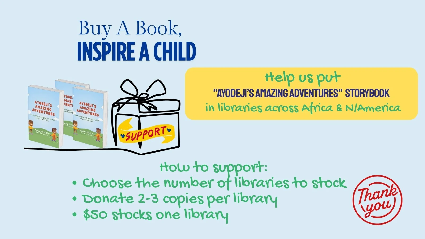 Buy a Book, Inspire a Child library campaign