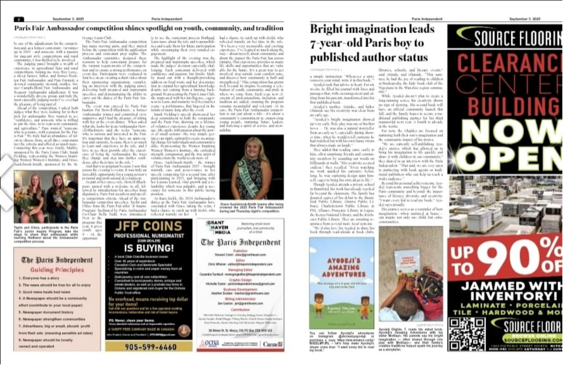 Paris Independent newspaper feature about Ayodeji